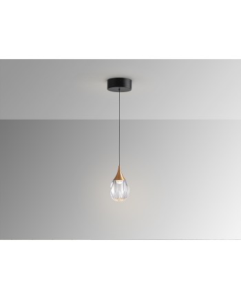 CORINA- LAMPARA 1L NEGRO-COBRE